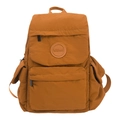Sac à dos scolaire marron en nylon de grande capacité avec logo Kemi pour enfants - Marron