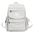 Sac à dos enfant léger gris clair avec plusieurs poches et détail logo KEMI - Gris clair