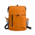 Orangefarbener Kinderrucksack mit großem Fassungsvermögen, wasserabweisend und mit Klappe - Braun