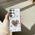 Funda brillante Y2K para Samsung S25 Ultra con espejo de corazón metálico y gemas - Espejo Corazón (A16)