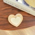Dettaglio dello specchio per supporto cellulare a cuore con bordo glitterato - Supporto specchio cuore / Arancione Perlato