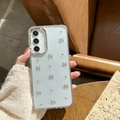 Sparkly light blue phone case with 3D silver bow and pearl beads for Samsung S25 Ultra - Samsung A16 / Electroplated Frame-Glitter Drip Glue-Silver Bead Mini Silver Butterfly