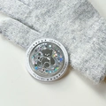 Close-up of glitter-filled liquid bear phone grip with Gift For You star pattern - Colorful Bear Mirror #16 (Magnetic Gift)