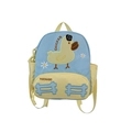 Sac à dos mignon caneton pour tout-petits avec design patchwork bleu clair et jaune - Bleu