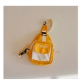 Detalle de riñonera amarilla infantil con correa ajustable y bordado Dream - Amarillo