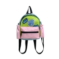 Zaino colorato per bambini in rosa e blu con toppa con simpatica balena - Rosa