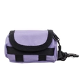 Purple nylon mini accessory pouch with hook for backpacks and belts, weave texture - Purple