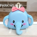 Zaino per bambini a forma di elefante blu con guscio rigido e orecchie di peluche - Motivo Elefante Blu
