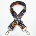 Detail of adjustable bohemian mandala pattern bag strap with gold metal lobster clasps - Cartoon