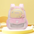 Pink and yellow cartoon bear ears kids backpack with transparent window pocket - Yellow and Pink Bare Bag