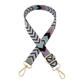 Tracolla regolabile in jacquard colorato da 2,5 cm con fibbie in metallo dorato - Fibbia Oro / J2-Blu Viola