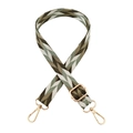 Tracolla regolabile da 2,5 cm in maglia geometrica colorata con moschettoni dorati - Fibbia Oro / 04-Verde Militare