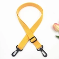 Adjustable bright yellow cotton shoulder strap with black hooks for bags and cups - 17 Bright Yellow