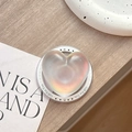 Dettaglio del supporto per telefono a cuore olografico con stampa Gift For You - Cuore Opaco Magnetico - Luce Blu