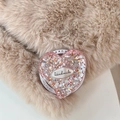 Macro di supporto telefono a cuore rosa glitterato con scritte handmade e Gift For You - Stile Cuore Magnetico / Rosso