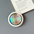 Macro shot of colorful magnetic phone grip with faceted laser cut crystal design - Magnetic-Large Round Rhinestone-Multicolor