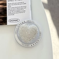 Dettaglio supporto telefono a cuore argento con strass e incisione Gift For You - Bianco / Modello Magnetico