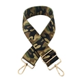 Adjustable camouflage pattern bag strap with golden metal hooks for shoulder bags - Gold Buckle / 501 Army Green Camo