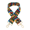 Tropical parrot and floral pattern 5cm wide adjustable shoulder strap with gold hardware - 514 Parrot (Gold Buckle)