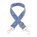 Adjustable 3.8cm wide woven shoulder strap for bags with blue and white geometric patterns - Royal Blue/White