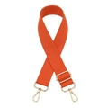Correa de algodón naranja ajustable con hebillas de metal dorado para bolsos de mujer - Naranja