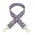 Bandoulière réglable imprimé léopard violet avec boucles dorées pour sacs à main - Léopard Blanc Violet