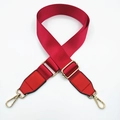 Roter 3,8cm Nylon-Ersatzgurt für Umhängetaschen mit goldenen Metallclips und Verstellern - Rot