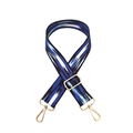 Tracolla larga stile etnico con motivo tie-dye blu e fibbie in metallo dorato - Nuvole Blu