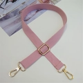 Pink adjustable cotton strap with gold metal lobster clasps for crossbody bags - Silver Clasp / Pink