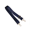 Tracolla regolabile in nylon blu scuro con moschettoni in metallo dorato per borse - Cinturino Blu con Fibbia in Canna di Fucile