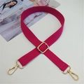 Tracolla regolabile in tela di cotone magenta con fibbie in metallo dorato - Rosa Rosso