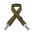 Tracolla regolabile in nylon con motivo chevron giallo e nero e fibbie in metallo - Strisce Oro Nero (Fibbia Canna di Fucile)
