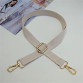 Tracolla regolabile in cotone bianco sporco con fibbie in metallo dorato per borse - Bianco Sporco