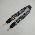 Adjustable ethnic style bag strap with pink floral print and gold metal hooks - Small Floral Pattern Style 5