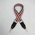 Tracolla larga regolabile per borse con motivo a strisce intrecciate rosso bianco nero - Stile Classico a Righe Rosso Nero Bianco (Stile 1)