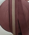 Adjustable wide replacement strap with dark red and beige stripe pattern for crossbody bags - Wine Red Coffee