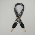 Tracolla regolabile con elegante stampa serpente grigio e moschettoni dorati lucidi - Snake Print