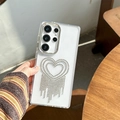 Details zur klaren Samsung-Hülle mit funkelndem Strass-Herz und Fransen-Quasten - Strass Quaste Herz (Samsung A16)
