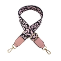 Breiter Schultergurt mit pinkem Leopardenmuster und verstellbaren goldfarbenen Metallhaken - Rosa