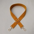 Correa ajustable de lona de algodón amarillo mostaza con enganches de metal dorado - Amarillo