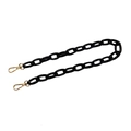 Detail of black acrylic bag chain strap featuring golden lobster clasps for DIY handbags - 60CM / Black