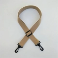 Adjustable khaki nylon shoulder strap with black hooks for men's cross-body bags - Khaki