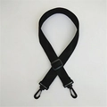Tracolla regolabile in nylon nero con ganci girevoli in plastica per borse da uomo - Nero