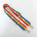 Verstelbare regenboog schouderriem voor tassen met witte sterren en goud metaal - Stijl 3 Gouden Gesp