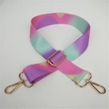 Adjustable pastel gradient nylon shoulder strap with polished gold-tone metal buckles - No. 7 Contrast Pink Ribbon