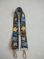Adjustable floral bag strap featuring yellow flowers and golden metal lobster clasps - Style 3