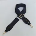 Adjustable black nylon shoulder strap with gold metal hooks for handbags and backpacks - Style C
