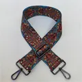 Detail of adjustable ethnic style strap with No.25 gunmetal buckle for shoulder bags - No. 25 Gunmetal Buckle