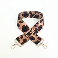Adjustable leopard print bag strap with gold metal buckles for crossbody bags - No.15 Coffee