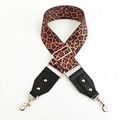 Verstellbarer Taschenriemen mit Leopardenmuster, Goldhardware und 5cm breitem Gurtband - Brauner Leopardenprint